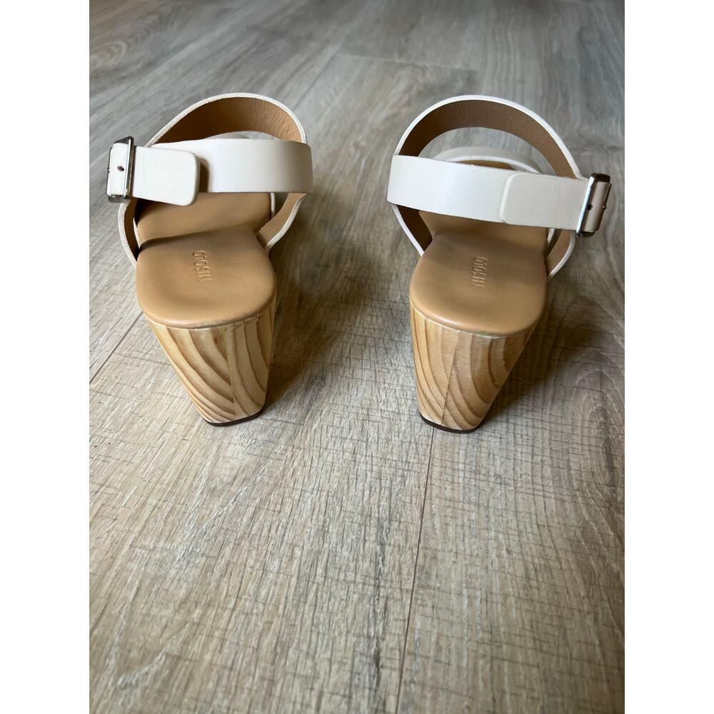 All day open toe clog Nisolo leather bone 9.5 - Picture 4 of 7